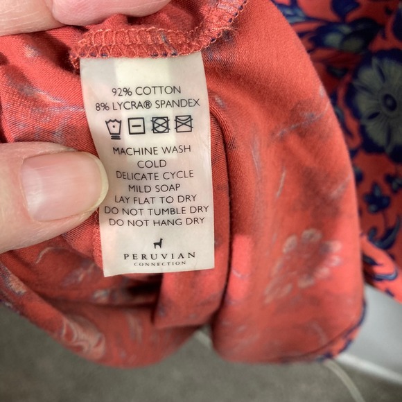 Peruvian Connection Red and Blue Floral Midi Dress - Picture 5 of 7